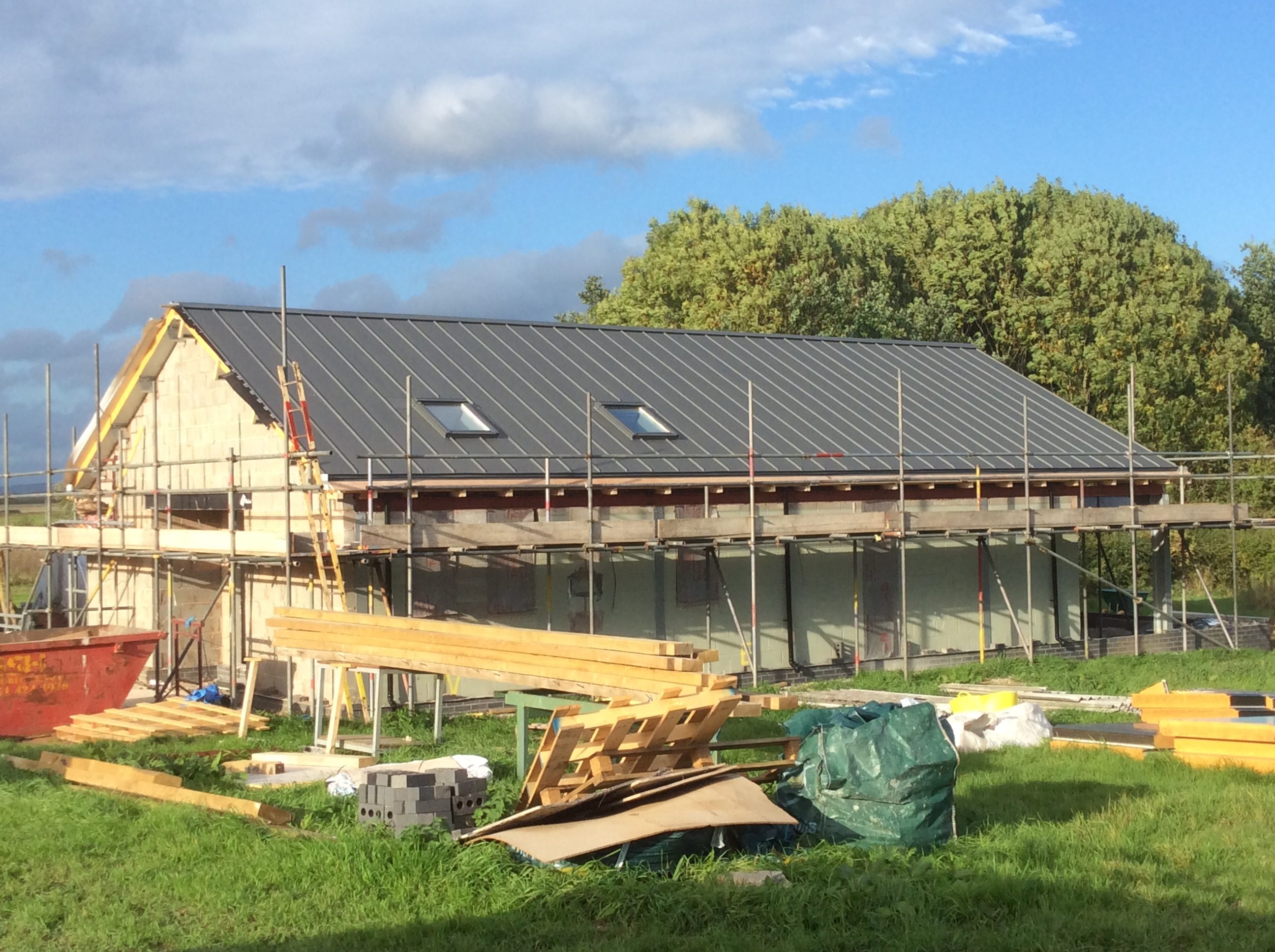Zinc roof moves along Windhover barn